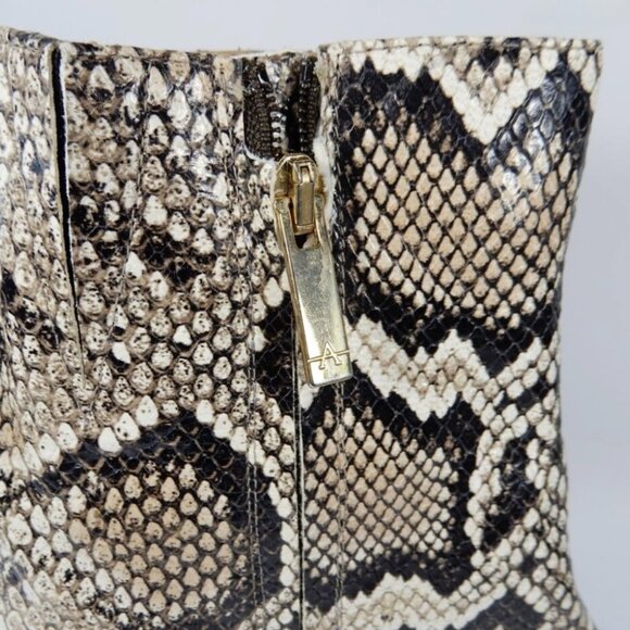 Aquatalia Leonora Snake Embossed Leather Boots Size 9 Weatherproof NEW - Picture 8 of 14